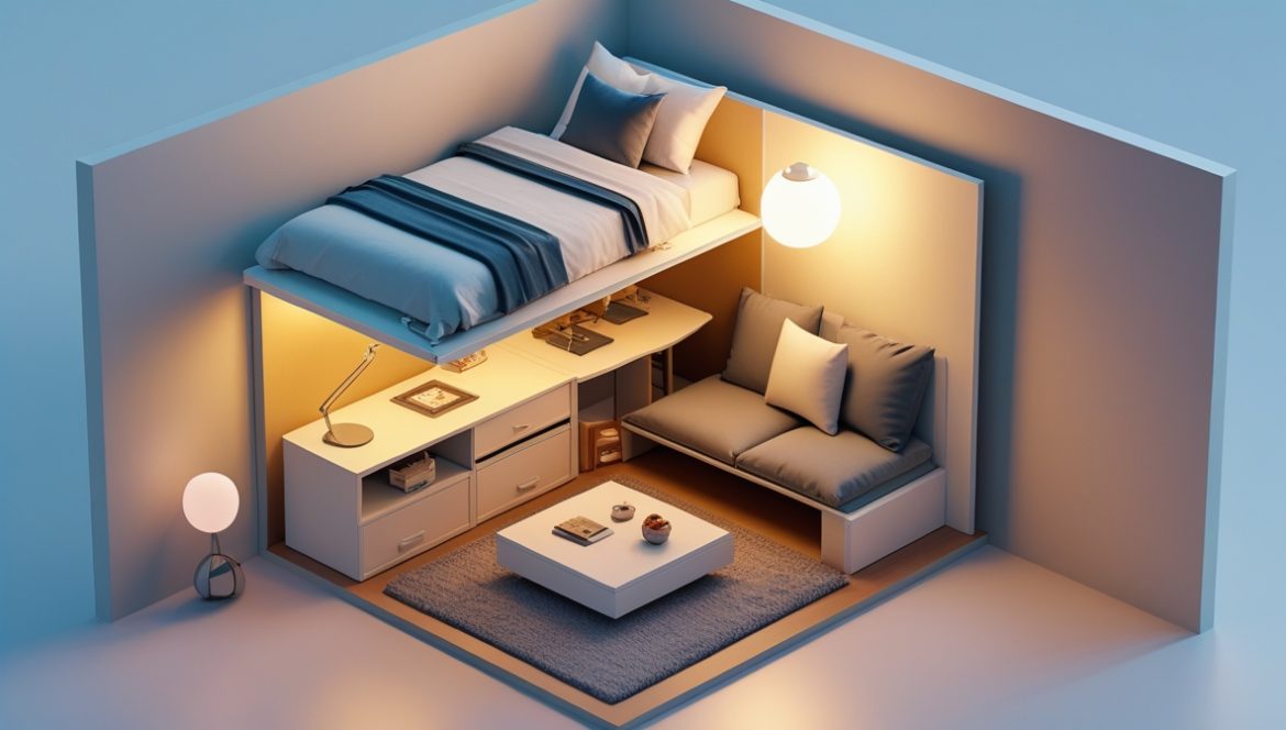 Уютное личное пространство в общей квартире с зонированием и комфортной организацией