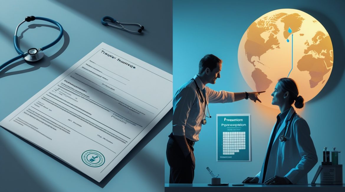 Врач консультирует по медицинскому осмотру перед путешествием и вакцинации для безопасной поездки за границу