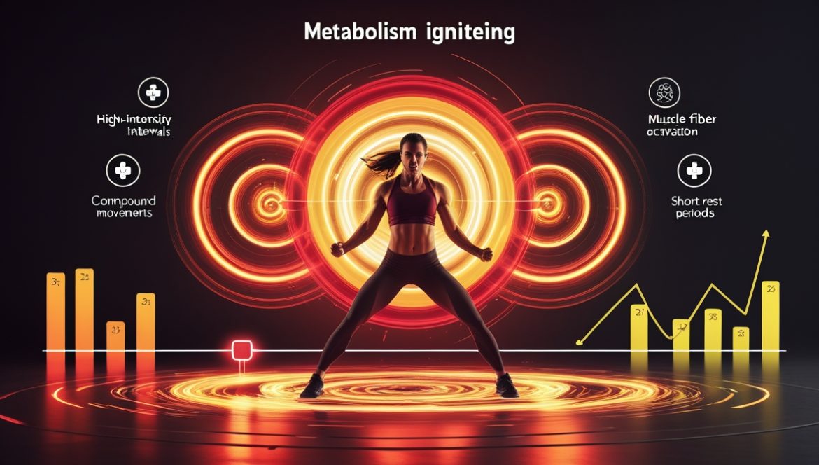 Высокоинтенсивная метаболическая тренировка для ускорения обмена веществ в современном фитнес-зале