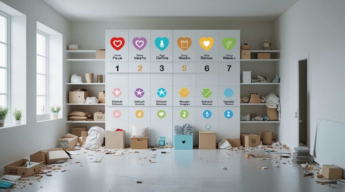 Минималистичный интерьер с человеком в светлой комнате, символизирующий осознанный образ жизни и принципы минимализма