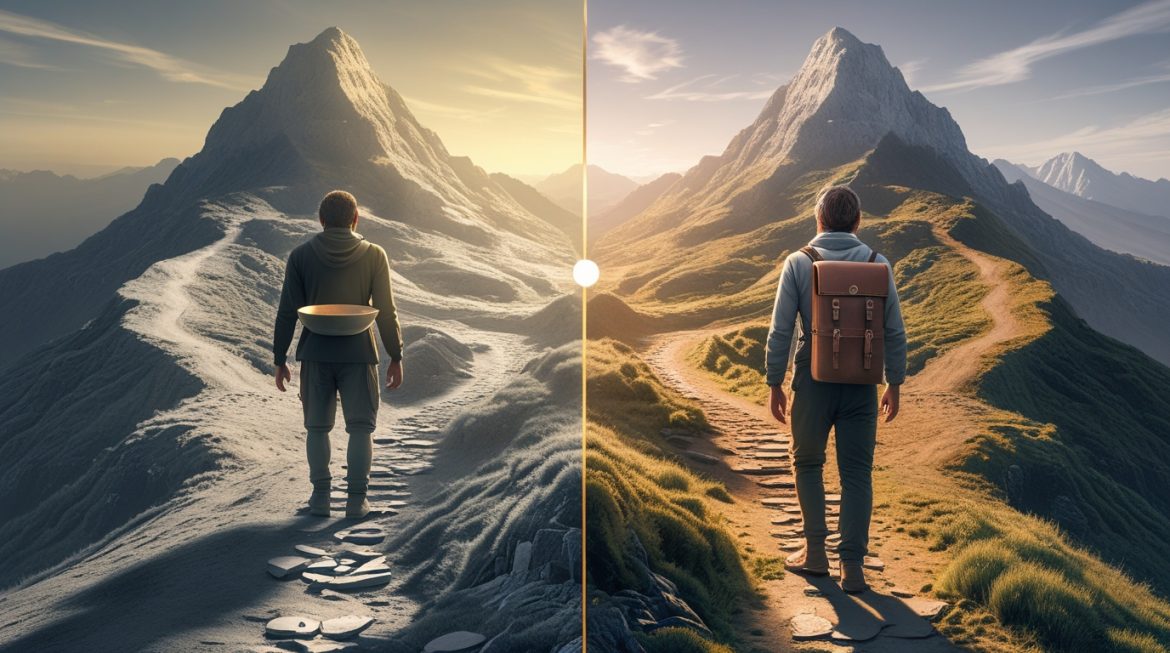 Минималистичный интерьер с естественным освещением и человеком в состоянии покоя, демонстрирующий гармонию простого образа жизни