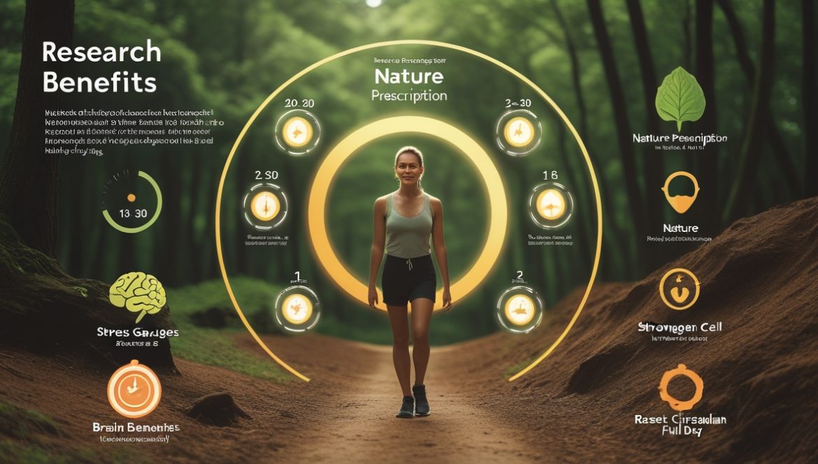 Человек совершает оздоровительную прогулку по лесной тропе на свежем воздухе для укрепления здоровья