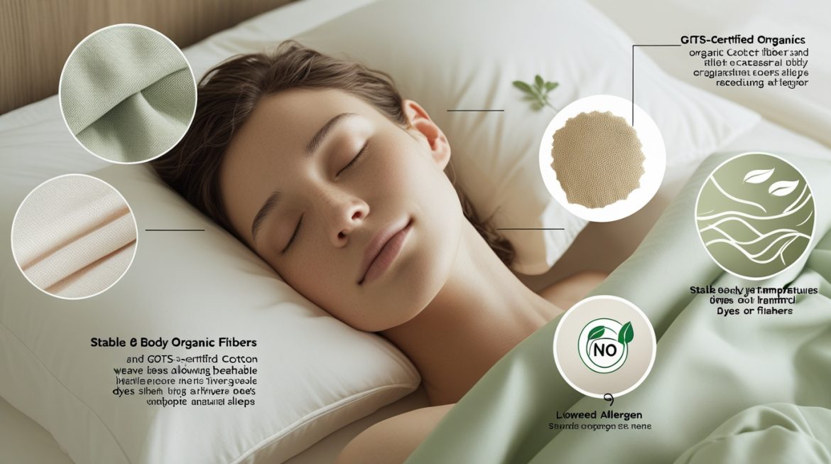 Органическое постельное белье из натурального льна и хлопка для здорового сна в экологичной спальне