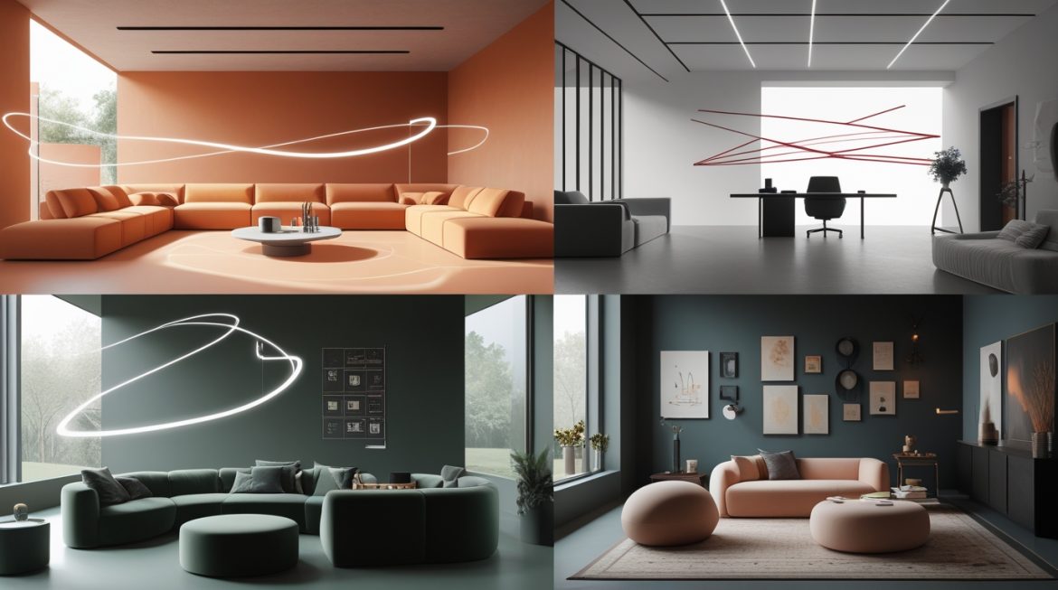 Сравнение организации пространства для интровертов и экстравертов — минималистичный спокойный интерьер и яркое динамичное пространство