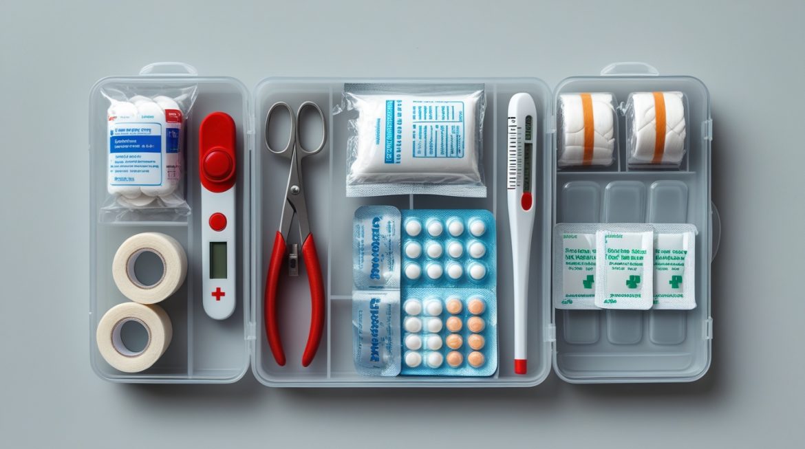 Организованная домашняя аптечка с разделением лекарств по категориям в прозрачных контейнерах