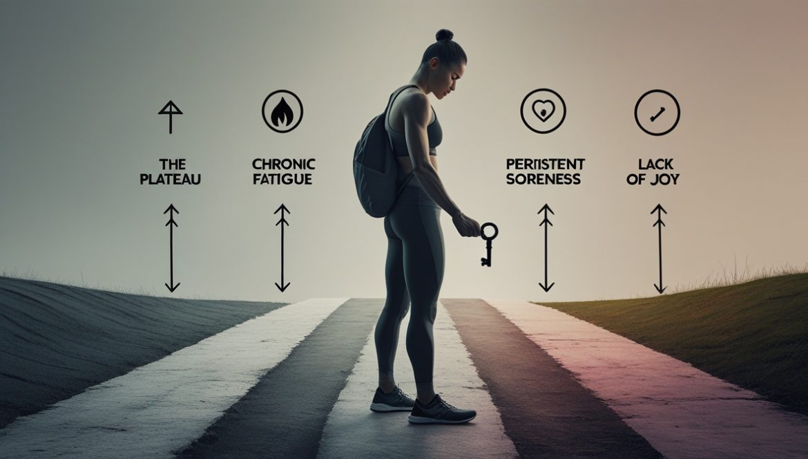 Спортсмен прислушивается к сигналам организма во время тренировки в спортзале