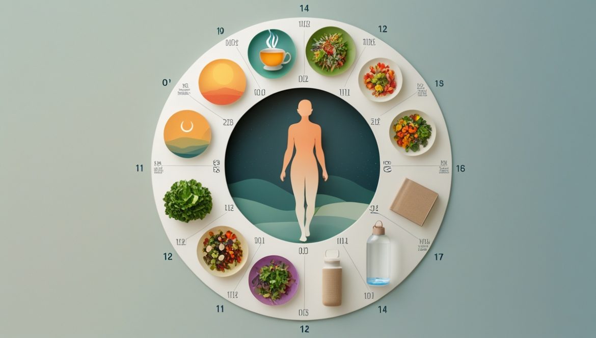 Женщина готовит организм к смене сезона: утренняя растяжка, здоровое питание и витамины для укрепления иммунитета