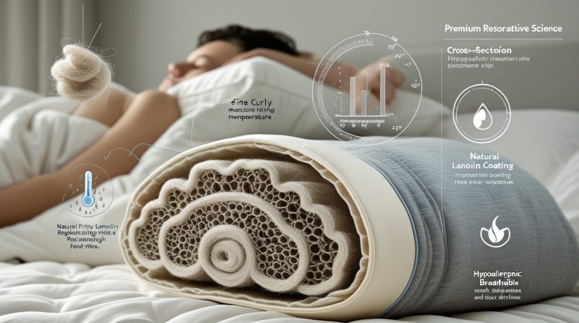 Постельное белье из шерсти мериноса в современной спальне, демонстрирующее мягкость и комфорт натурального материала для здорового сна