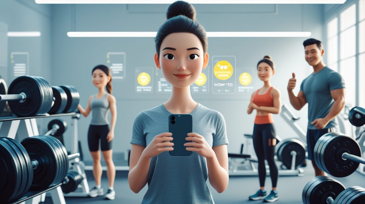 Уверенный человек перед входом в тренажерный зал готов начать тренировки