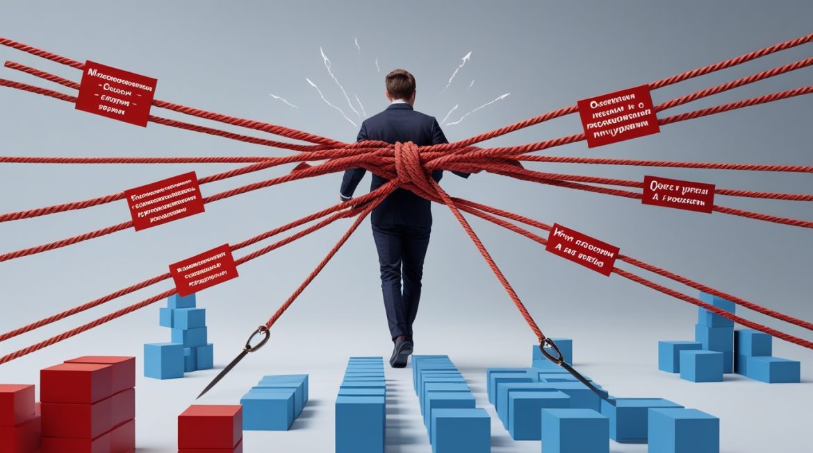 Продуктивная работа без мифов — сфокусированная женщина за рабочим столом, эффективное управление временем и энергией