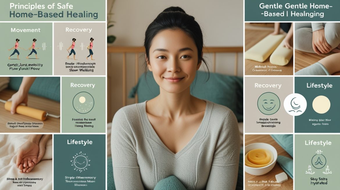 Домашняя реабилитация с упражнениями и медицинским оборудованием в комфортной домашней обстановке