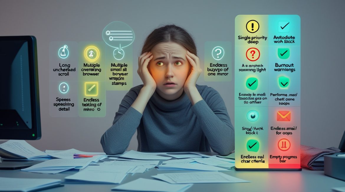 Человек работает продуктивно за организованным рабочим столом с минималистичным дизайном, концепция результативности и эффективности