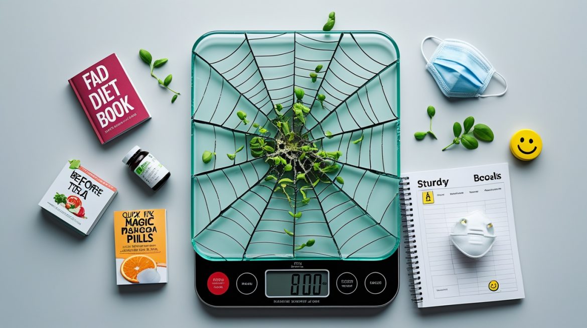 Счастливая женщина с тарелкой здоровой еды демонстрирует правильный подход к снижению веса