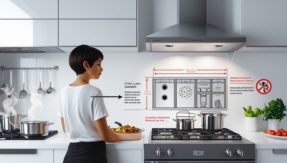 Современная кухонная вытяжка над плитой в светлом интерьере - выбор для здорового дома