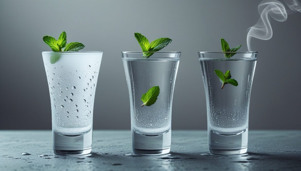 Человек пьет теплую воду оптимальной температуры для улучшения пищеварения и здоровья