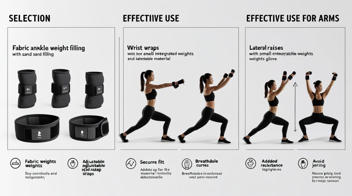 Человек тренируется с утяжелителями для ног и рук в домашних условиях