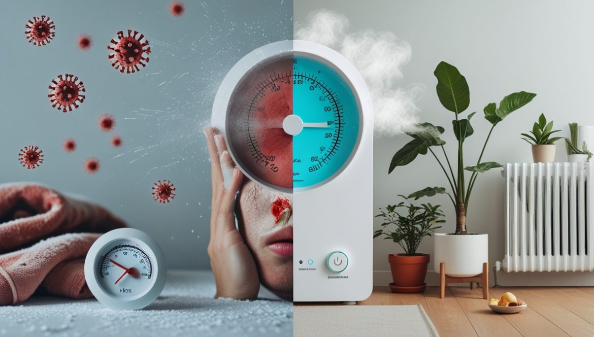 увлажнитель воздуха работает в спальне зимой создавая здоровый микроклимат