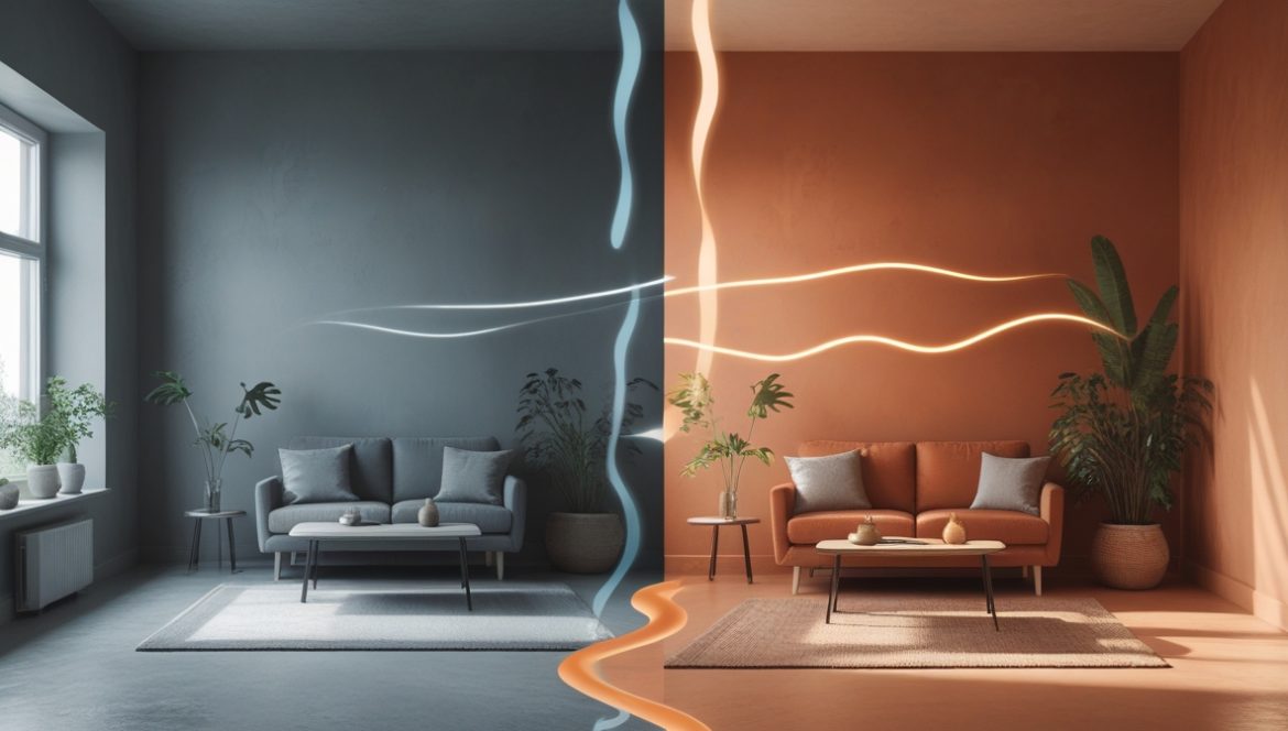 Влияние цвета стен на восприятие пространства и настроение человека в современном интерьере с гармоничной цветовой гаммой