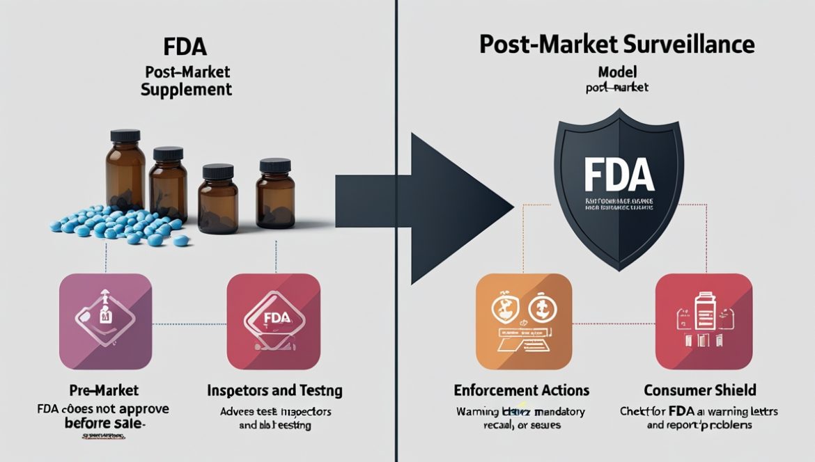 Женщина внимательно изучает этикетку биологически активной добавки в аптеке, проверяя состав и сертификацию качества перед покупкой