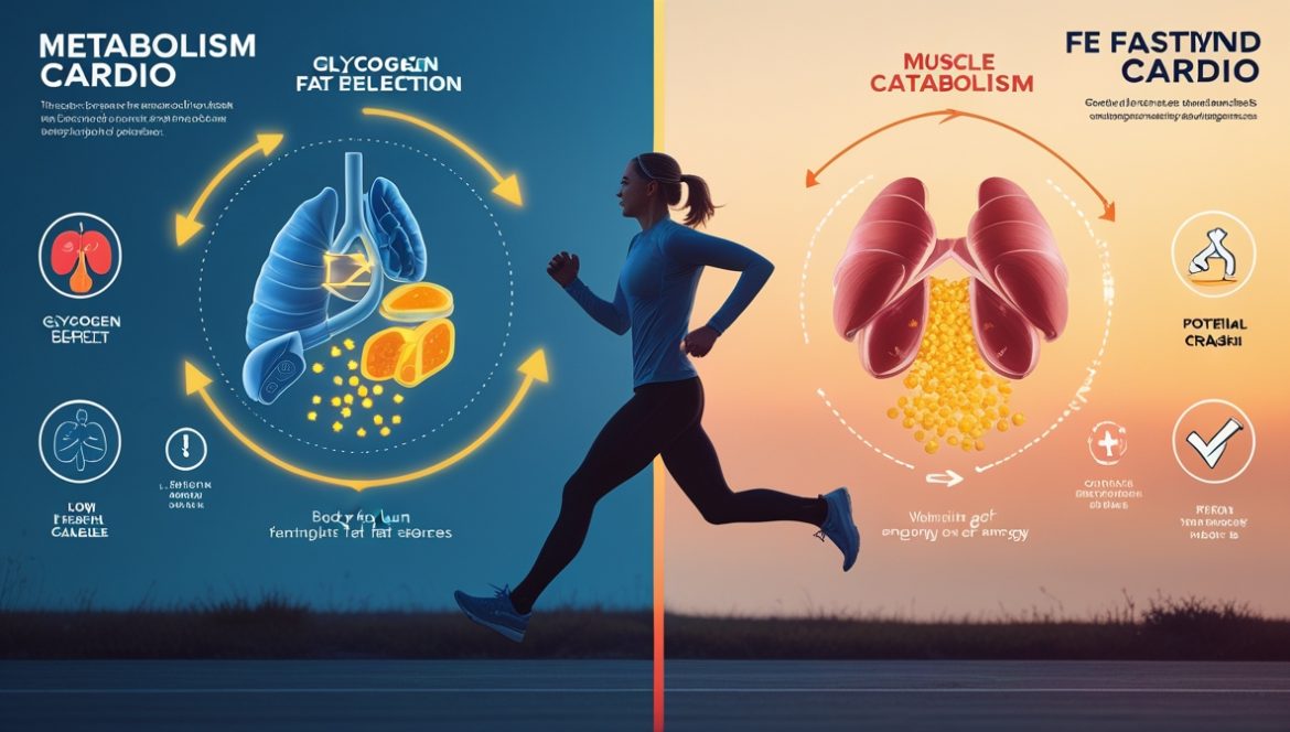 Женщина выполняет утреннее кардио натощак в парке на рассвете, здоровый образ жизни