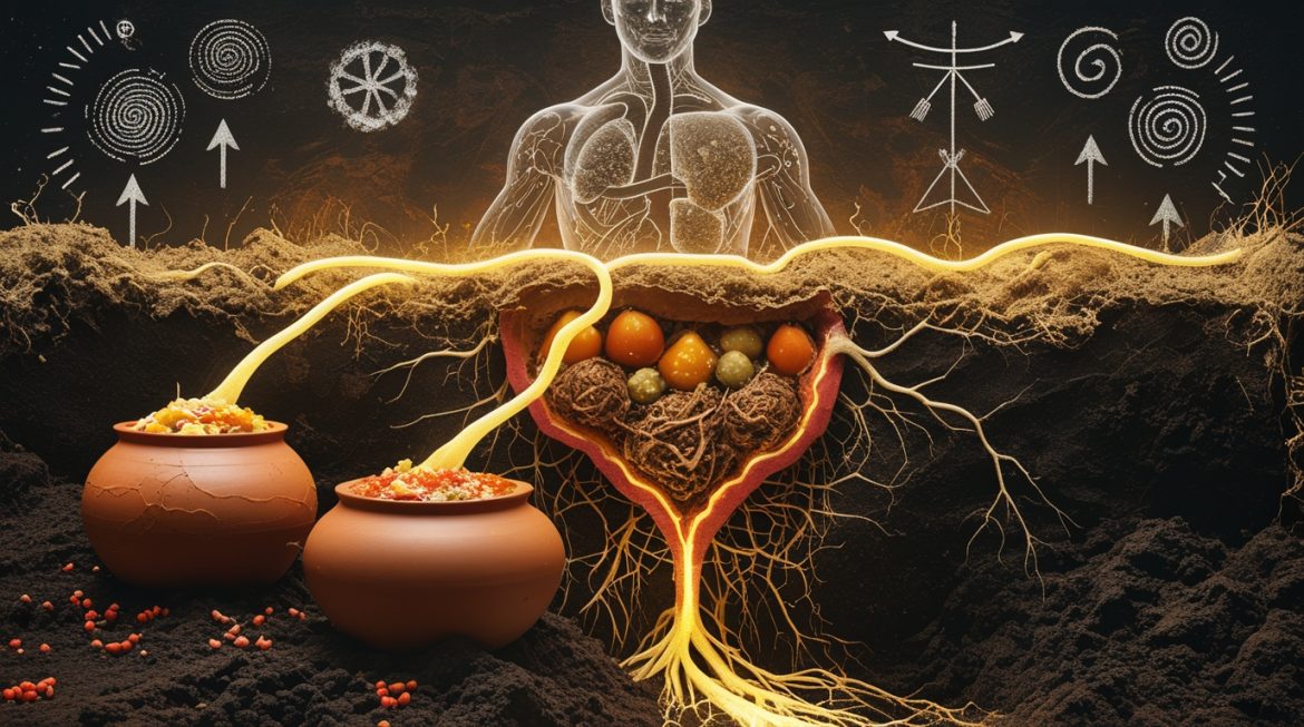 Традиционные ферментированные продукты на деревянном столе в домашней кухне