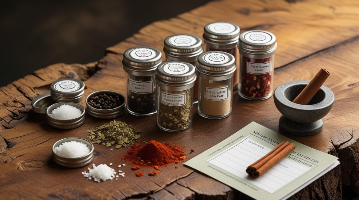 Упаковка специй для путешествий в различные контейнеры и дорожные органайзеры