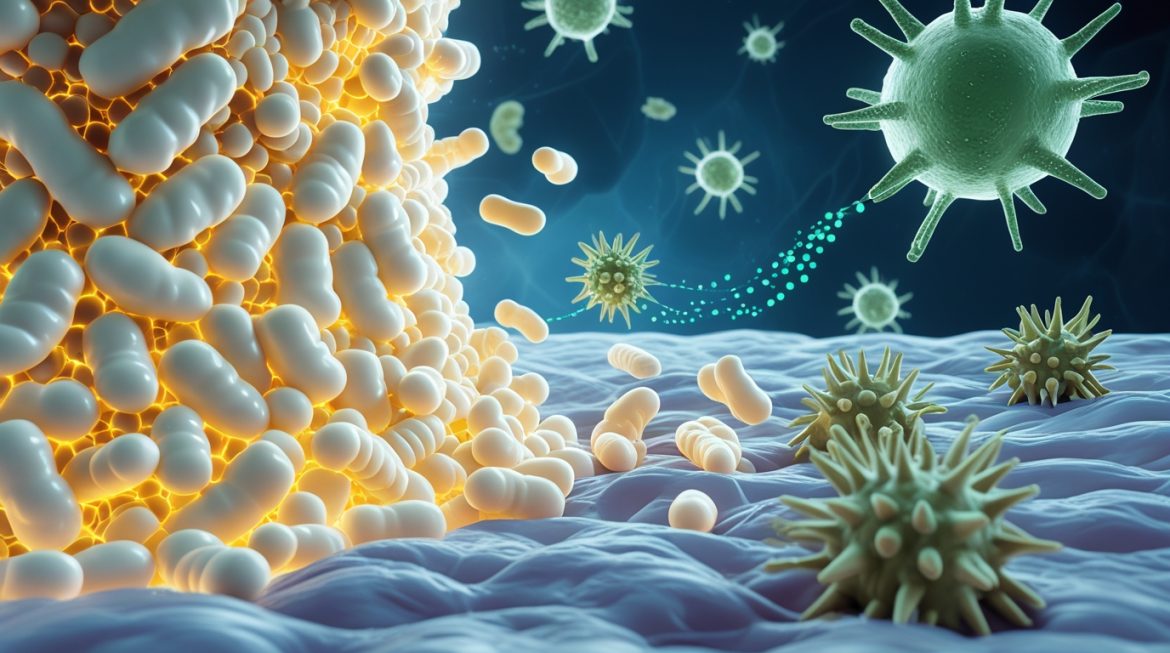 Женщина пьет кефир с молочнокислыми бактериями для укрепления иммунитета
