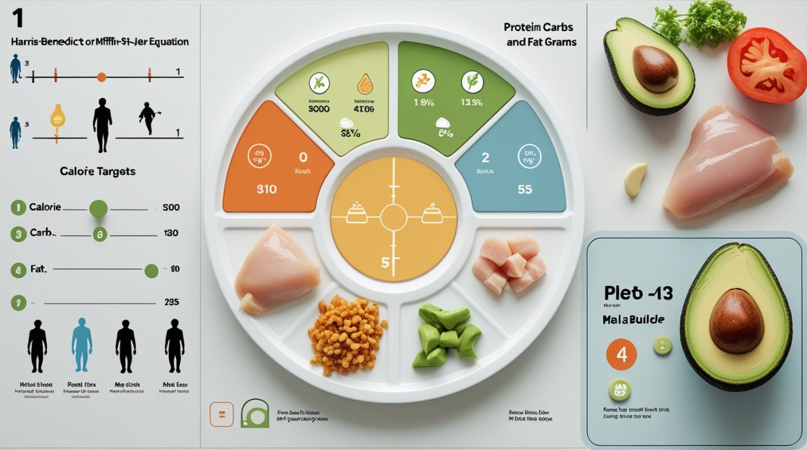 Спортсмен с протеиновым коктейлем и белковыми продуктами для набора мышечной массы 