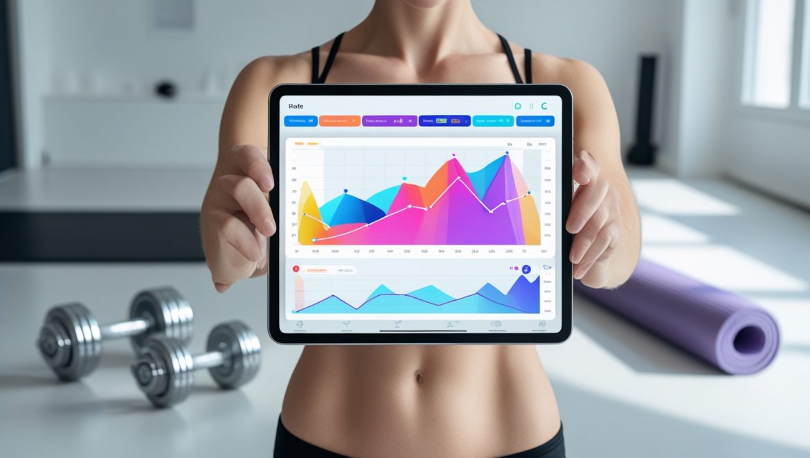 Человек измеряет прогресс фитнеса без весов с помощью сантиметровой ленты и здорового образа жизни