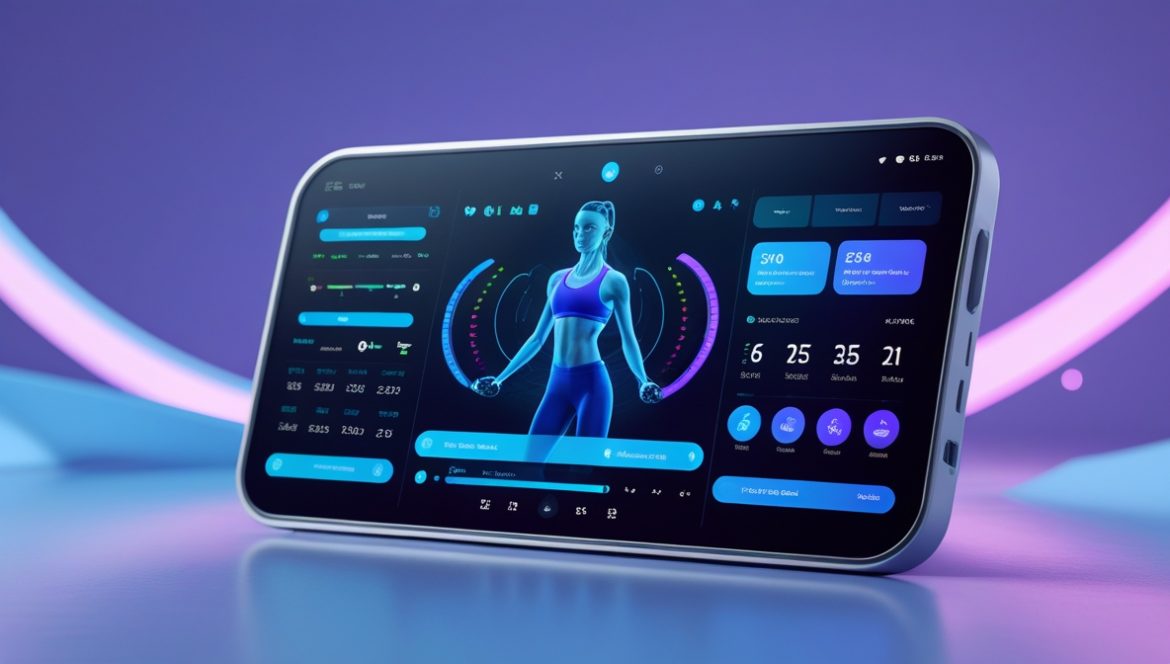 Человек с фитнес-трекером проверяет результаты тренировки, достижение спортивных целей