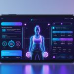 Тренер демонстрирует упражнения разминки перед тренировкой в спортивном зале