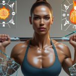 Человек после 40 лет выполняет силовые упражнения с гантелями в спортивном зале