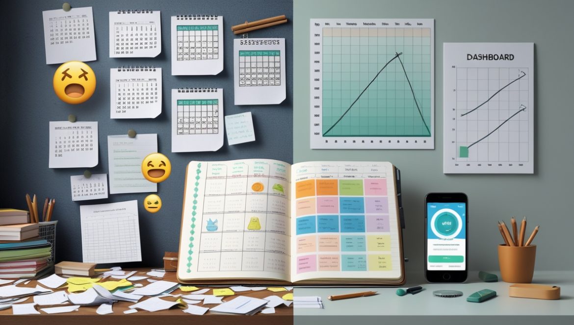 Женщина выполняет упражнения рядом с утренним кофе, демонстрируя стекинг привычек в спорте