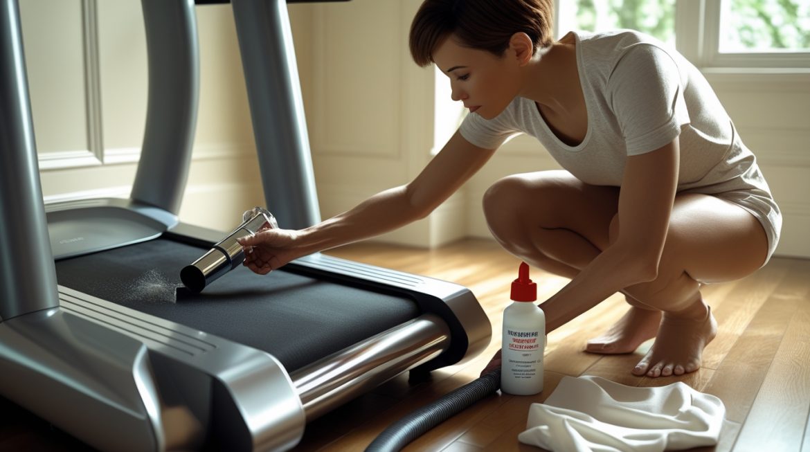 Уход за беговой дорожкой в домашних условиях с инструментами для обслуживания