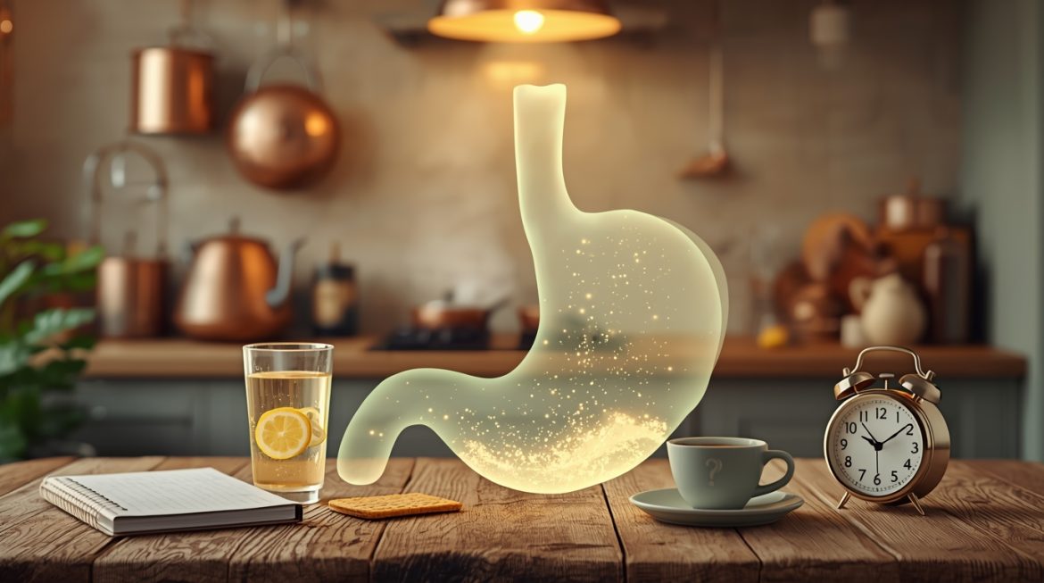 Человек с проблемами желудка держится за живот - симптомы заболеваний ЖКТ