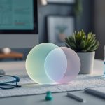 офисный работник выполняет упражнения для глаз за компьютером для профилактики усталости зрения