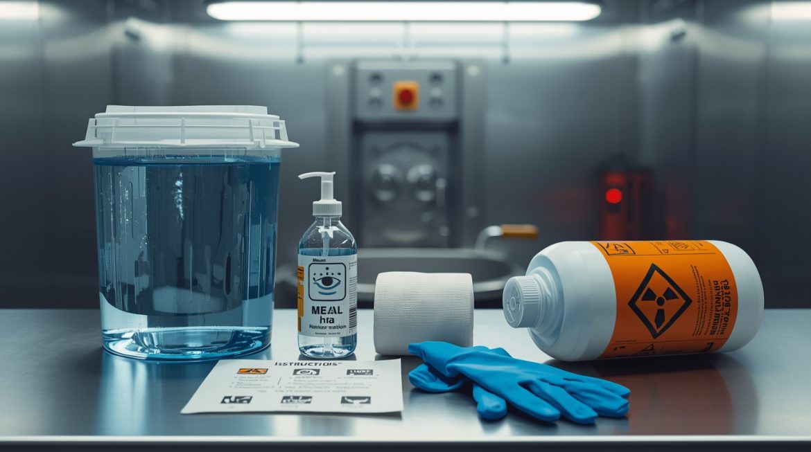 Оказание первой помощи при химическом ожоге промыванием водой