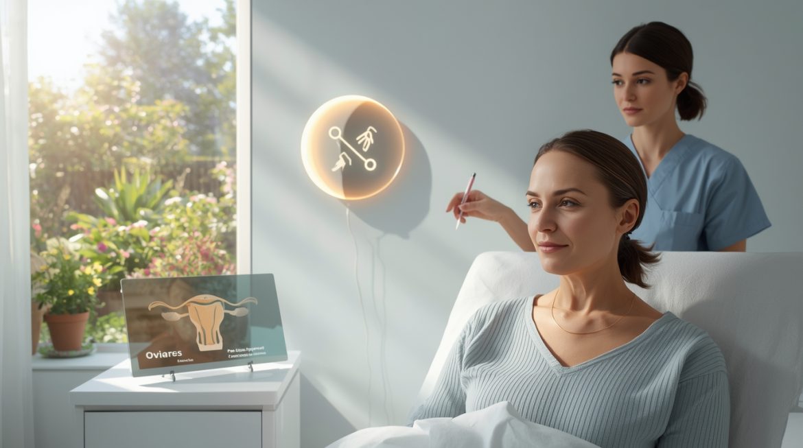 Женщина на консультации врача по вопросам искусственной менопаузы и гормональной терапии