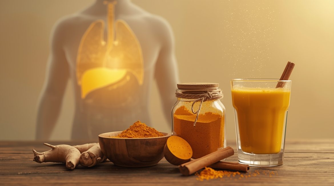 Женщина готовит куркуму для здоровья печени детоксикация натуральными средствами 