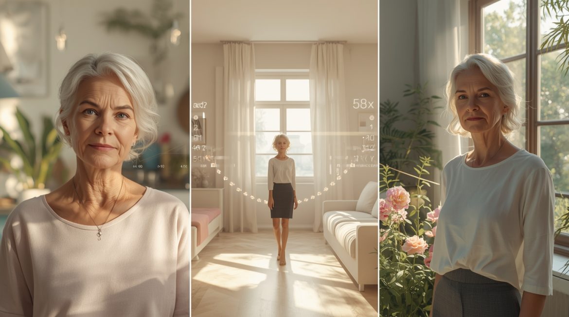 Зрелая женщина в период климакса выглядит здоровой и уверенной в себе