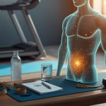 Мужчина измеряет окружность талии для диагностики метаболического синдрома, профилактика и здоровый образ жизни