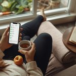 Человек медитирует на природе среди растений, символизируя баланс между экологичным образом жизни и психологическим благополучием