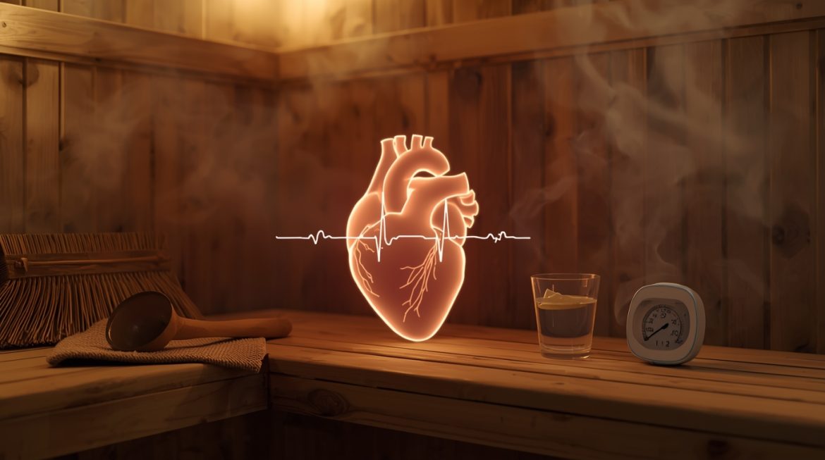 Человек отдыхает в сауне для здоровья сердца и сердечно-сосудистой системы