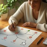 Врач анализирует семейную историю болезней на компьютере для составления медицинского древа