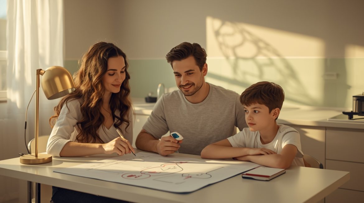 Врач обсуждает семейный анамнез с пациентом в медицинском кабинете