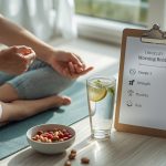 Человек выполняет утреннюю зарядку для здоровья суставов в домашних условиях