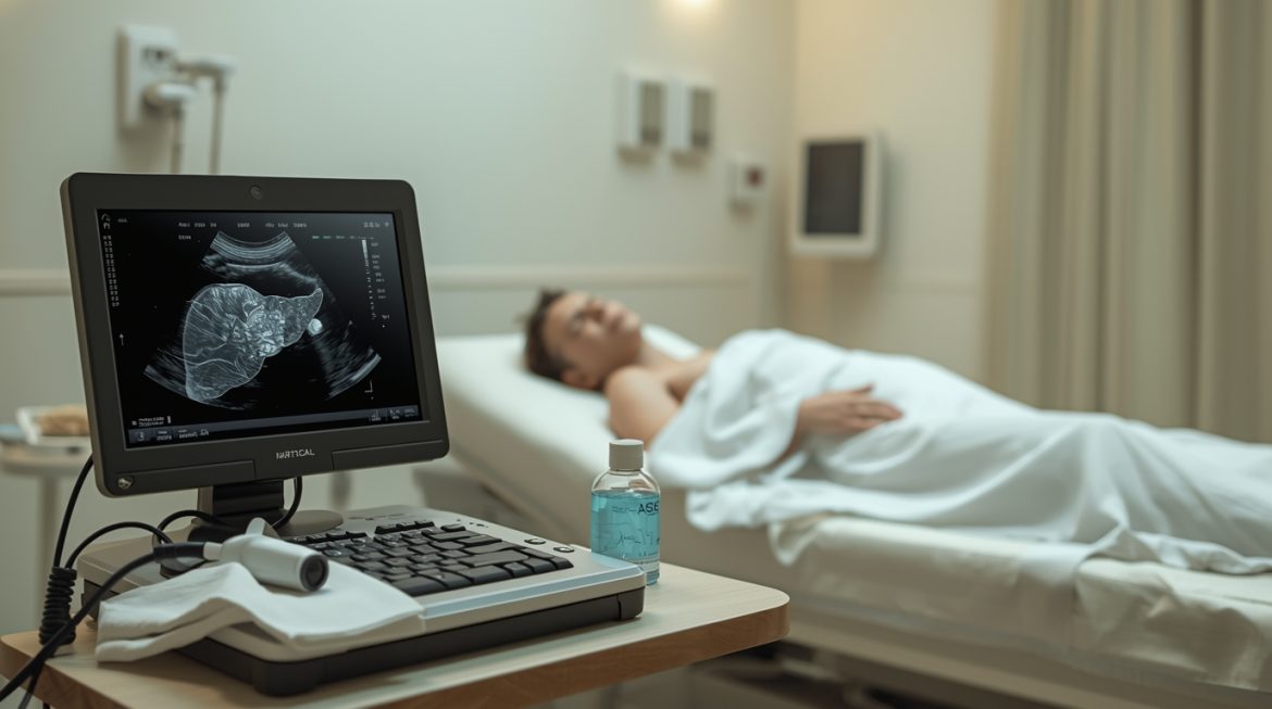 УЗИ брюшной полости процедура диагностика врач пациент медицинское обследование