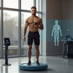 Функциональное тестирование спортсмена в лаборатории спортивной медицины с современным оборудованием для анализа физических возможностей