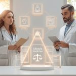 Врач интегративной медицины консультирует пациента в современной клинике